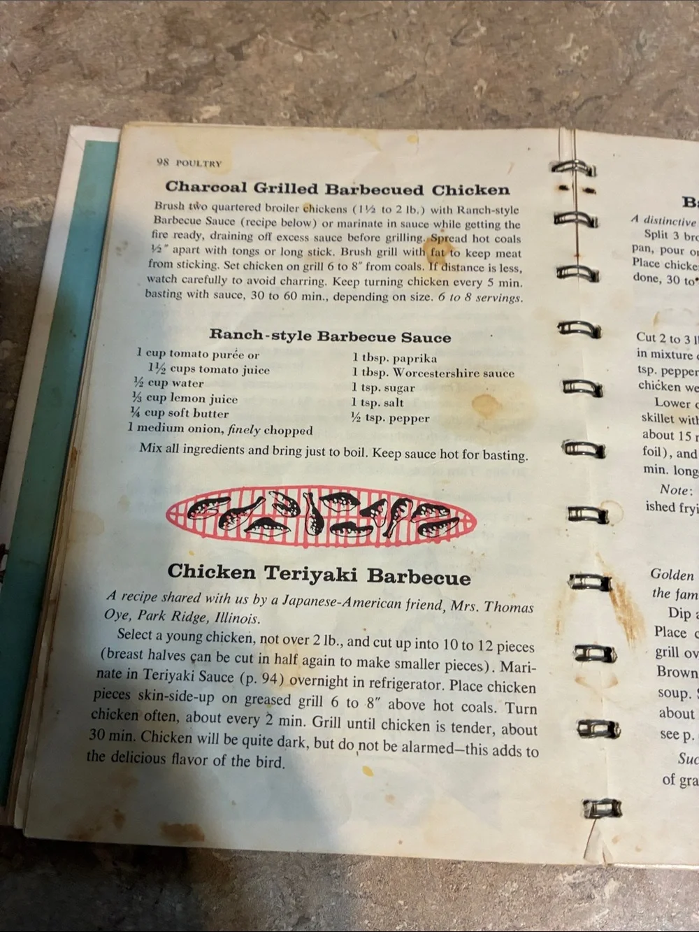 Betty Crocker Outdoor Cook Book - Green, White, Blue & Brown Cover Vintage
